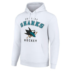 NHL San Jose Sharks Starter Logo Pullover Hoodie - White