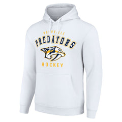 NHL Nashville Predators Starter Logo Pullover Hoodie - White