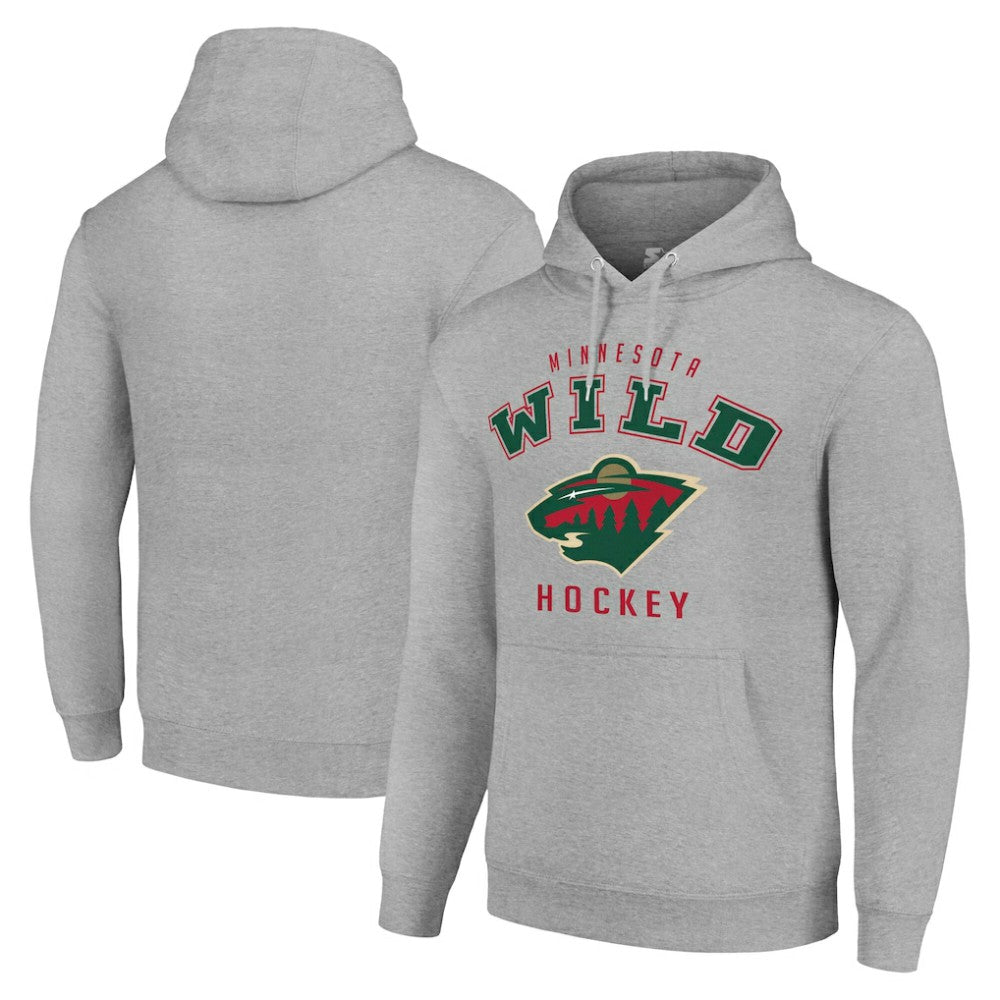 NHL Minnesota Wild Starter Logo Pullover Hoodie - Heather Gray