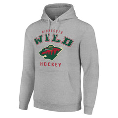 NHL Minnesota Wild Starter Logo Pullover Hoodie - Heather Gray