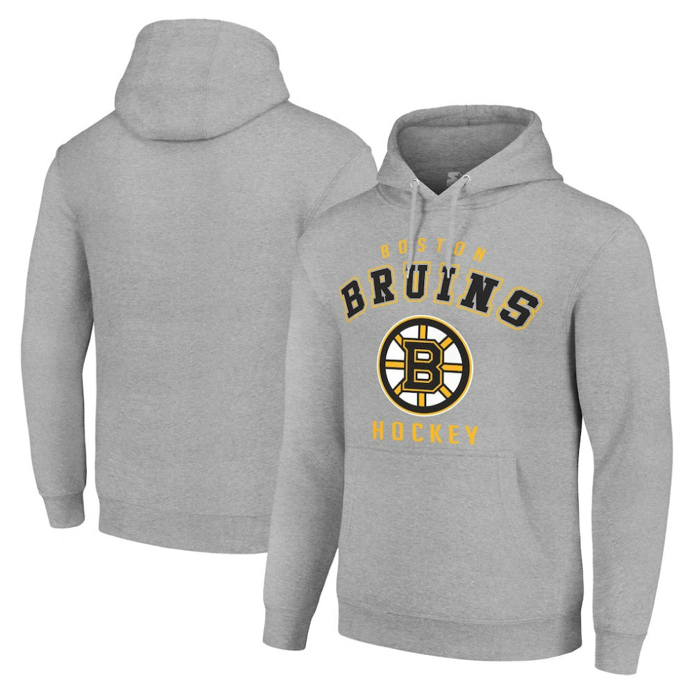 NHL Boston Bruins Starter Logo Pullover Hoodie - Heather Gray