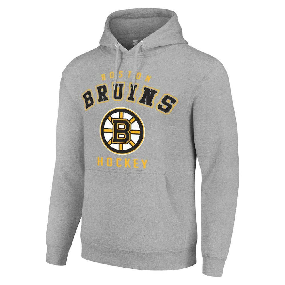 NHL Boston Bruins Starter Logo Pullover Hoodie - Heather Gray