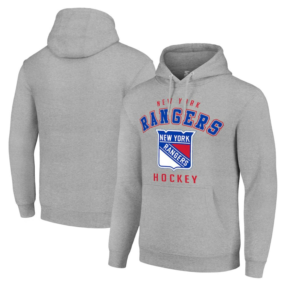 NHL New York Rangers Starter Logo Pullover Hoodie - Heather Gray