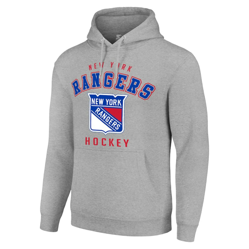 NHL New York Rangers Starter Logo Pullover Hoodie - Heather Gray