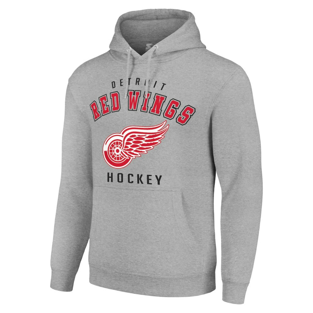 NHL Detroit Red Wings Starter Logo Pullover Hoodie - Heather Gray