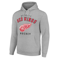 NHL Detroit Red Wings Starter Logo Pullover Hoodie - Heather Gray