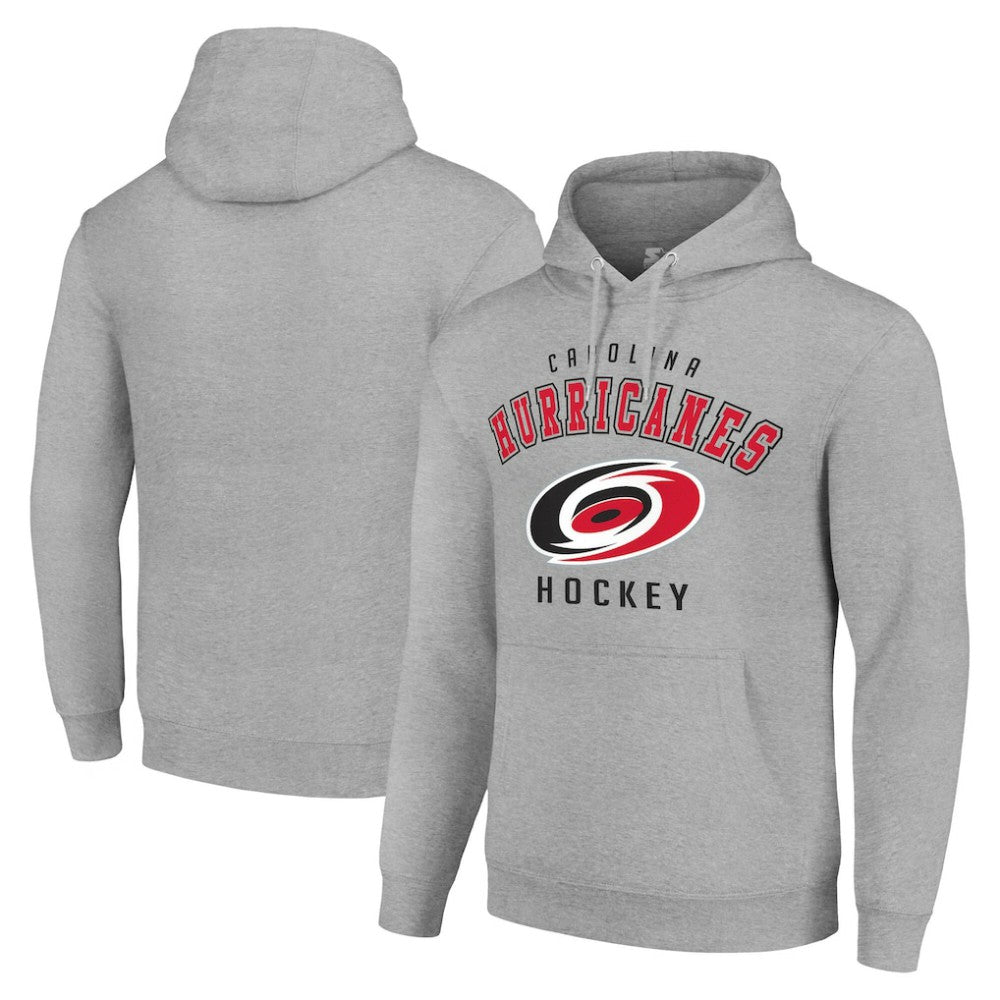 NHL Carolina Hurricanes Starter Logo Pullover Hoodie - Heather Gray
