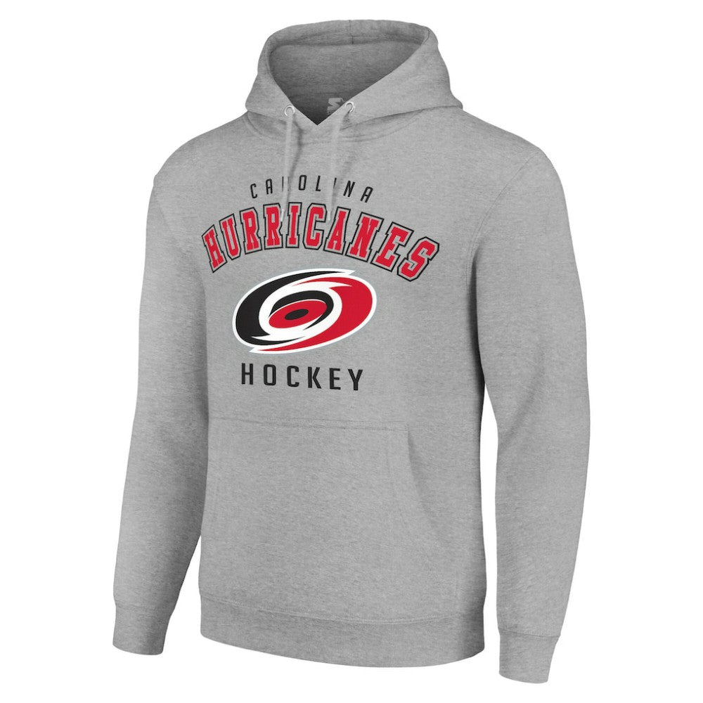 NHL Carolina Hurricanes Starter Logo Pullover Hoodie - Heather Gray
