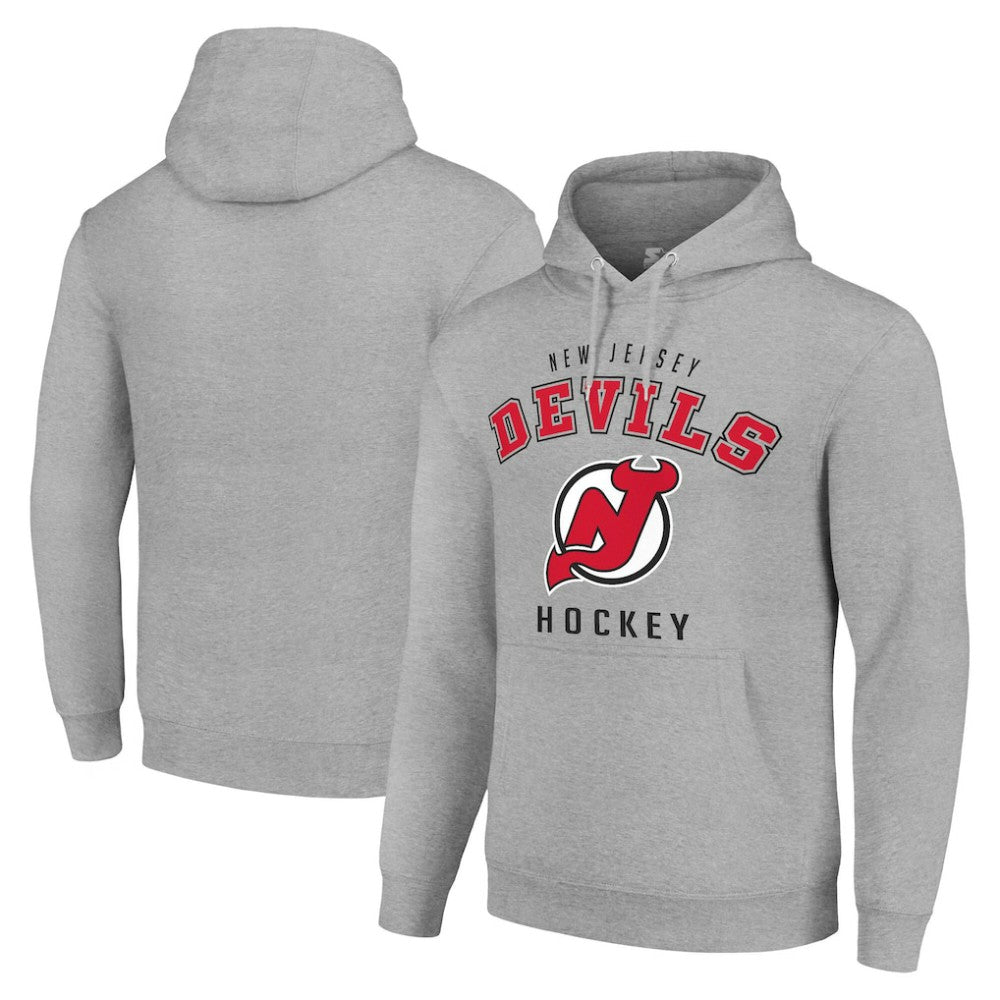 NHL New Jersey Devils Starter Logo Pullover Hoodie - Heather Gray