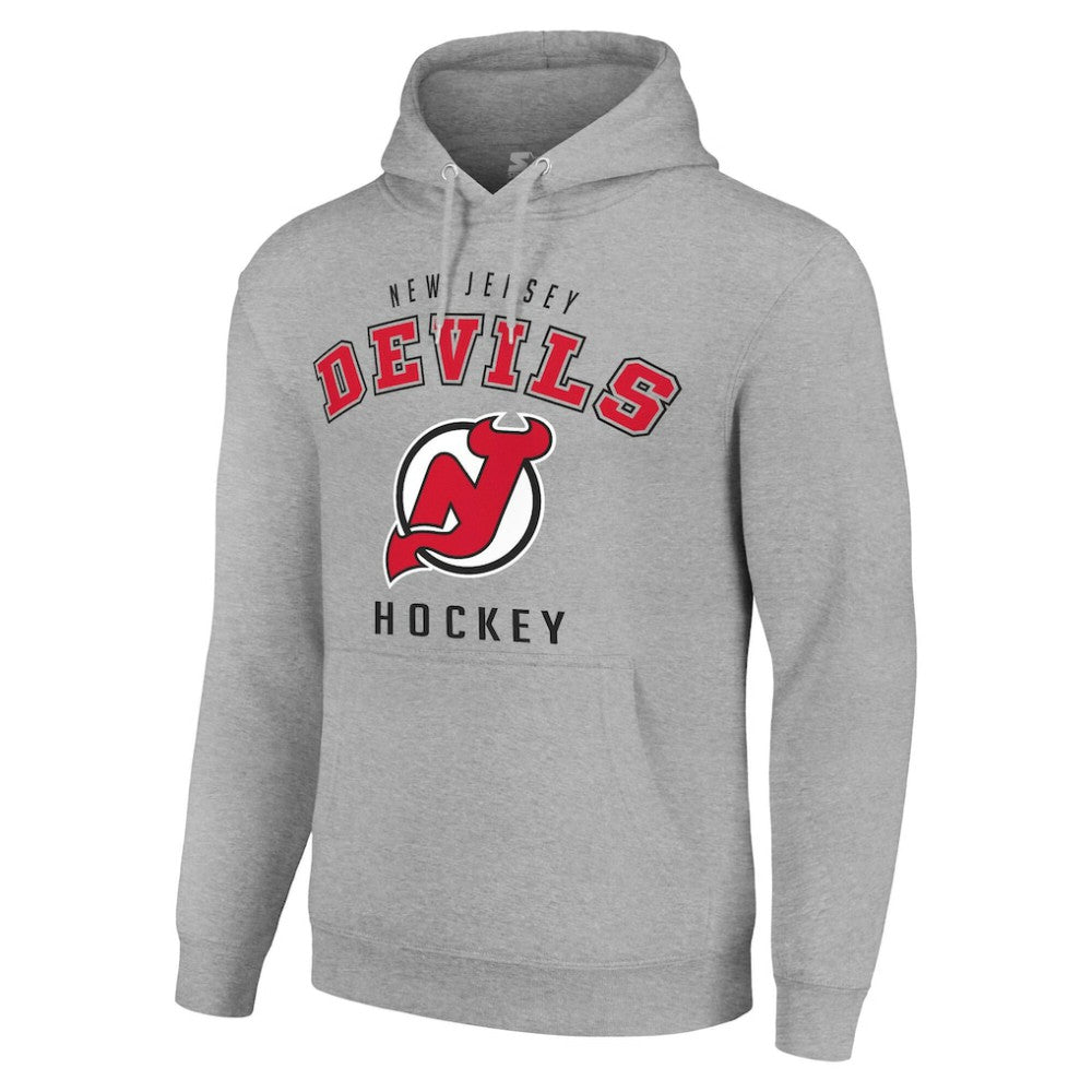 NHL New Jersey Devils Starter Logo Pullover Hoodie - Heather Gray