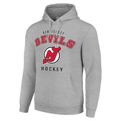 NHL New Jersey Devils Starter Logo Pullover Hoodie - Heather Gray