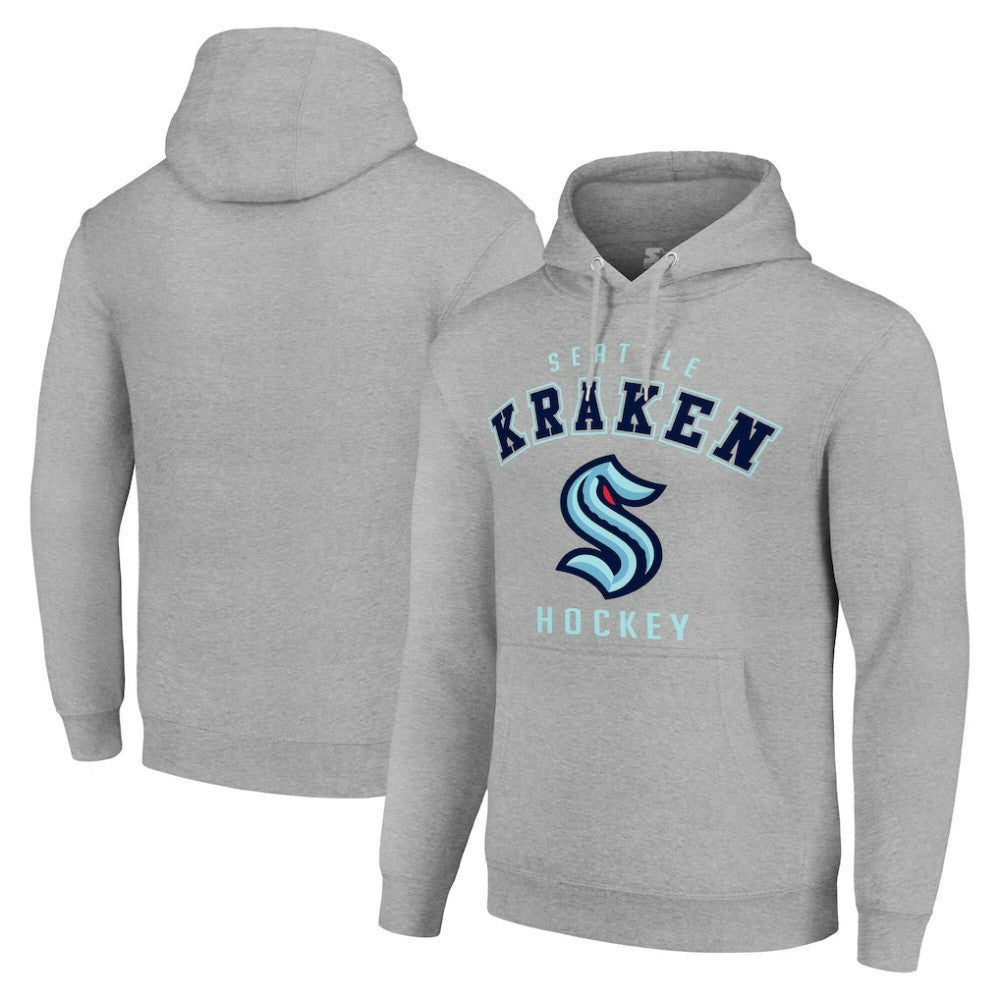 NHL Seattle Kraken Starter Logo Pullover Hoodie - Heather Gray