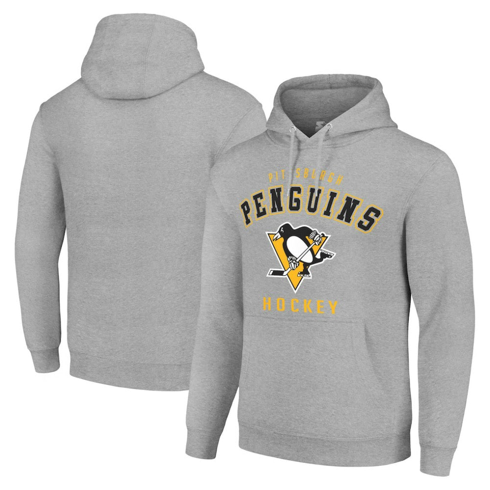 NHL Pittsburgh Penguins Starter Logo Pullover Hoodie - Heather Gray