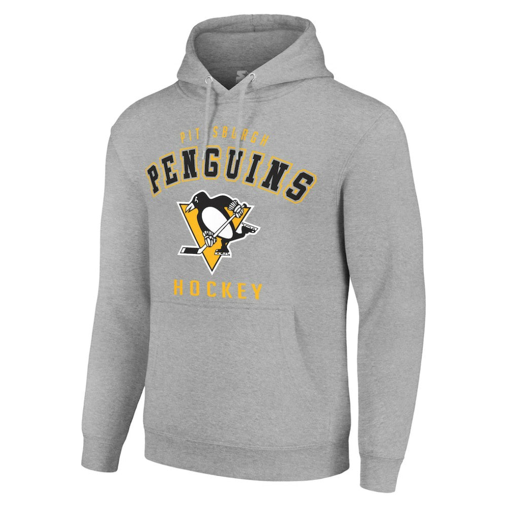 NHL Pittsburgh Penguins Starter Logo Pullover Hoodie - Heather Gray
