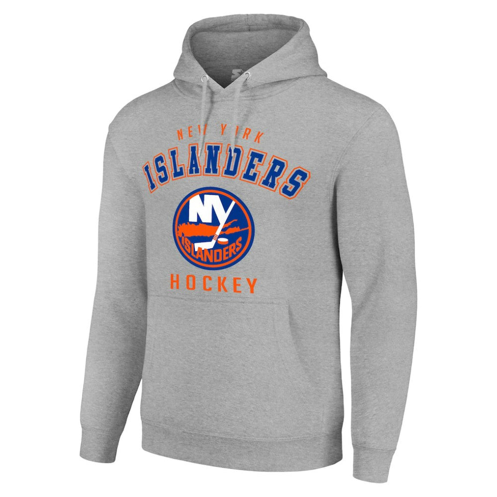NHL New York Islanders Starter Logo Pullover Hoodie - Heather Gray