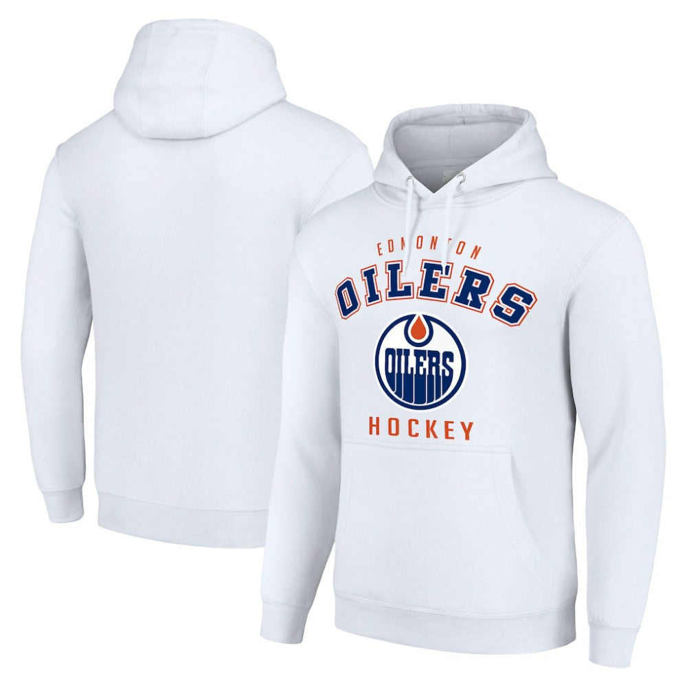 NHL Edmonton Oilers Starter Logo Pullover Hoodie - White