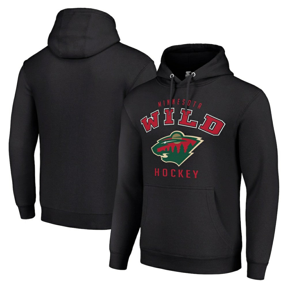 NHL Minnesota Wild Starter Logo Pullover Hoodie - Black