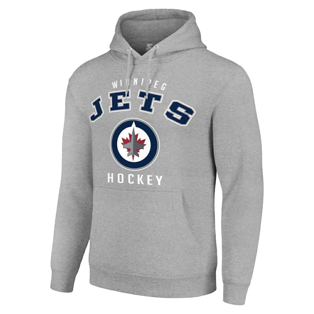 NHL Winnipeg Jets Starter Logo Pullover Hoodie - Heather Gray
