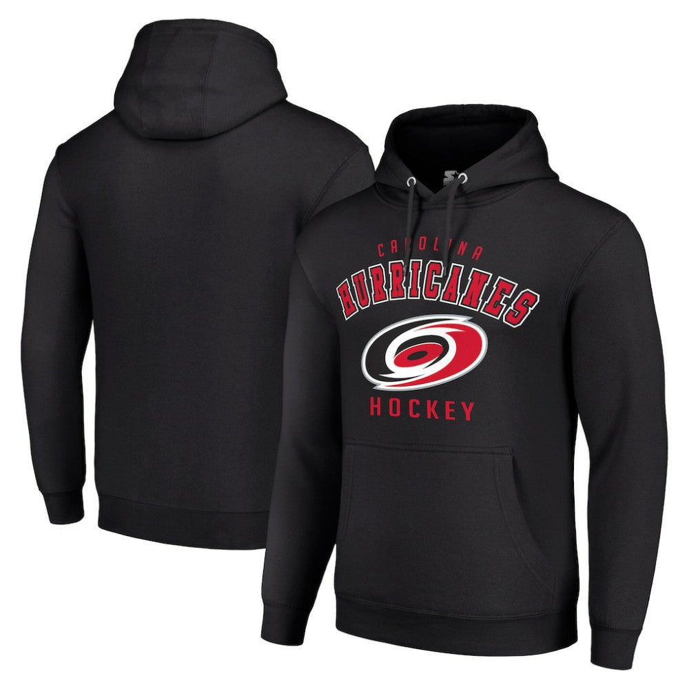 NHL Carolina Hurricanes Starter Logo Pullover Hoodie - Black