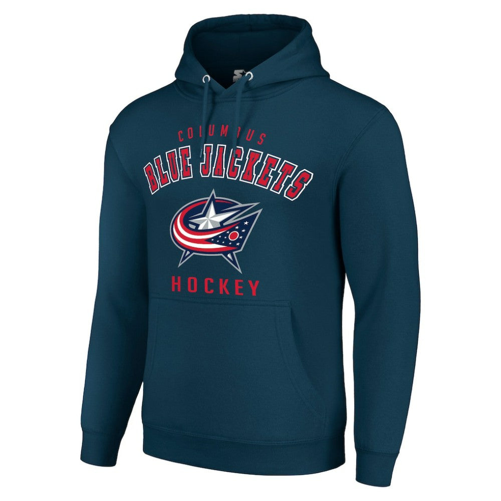 NHL Columbus Blue Jackets Starter Logo Pullover Hoodie - Navy