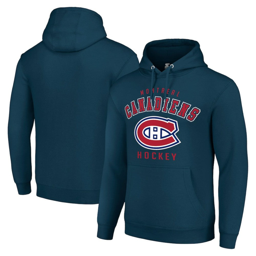 NHL Montreal Canadiens Starter Logo Pullover Hoodie - Navy