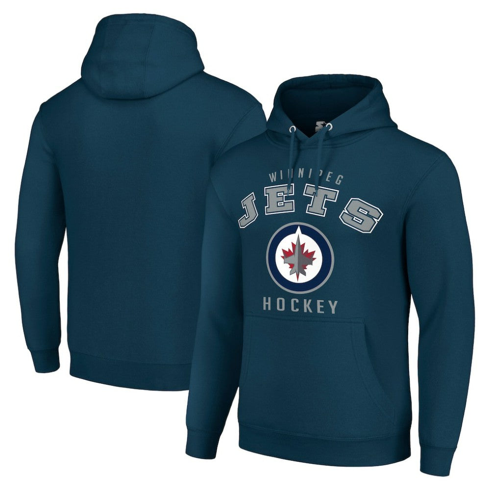 NHL Winnipeg Jets Starter Logo Pullover Hoodie - Navy