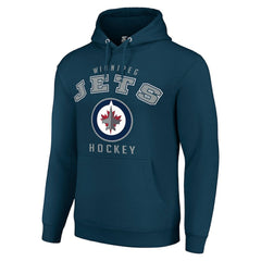 NHL Winnipeg Jets Starter Logo Pullover Hoodie - Navy