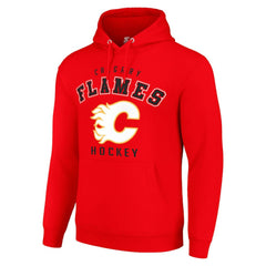 NHL Calgary Flames Starter Logo Pullover Hoodie - Red
