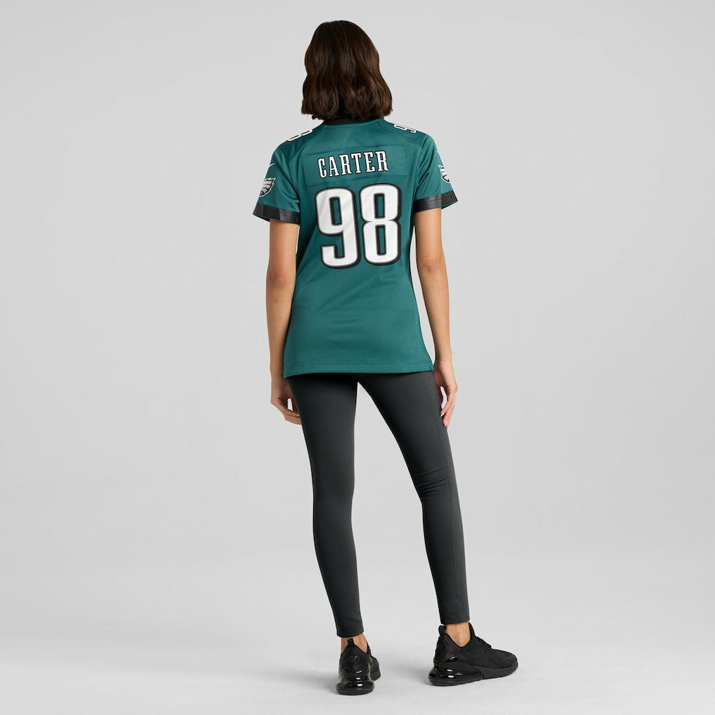 Jalen Carter Philadelphia Eagles Women's Team Game Jersey Midnight Green