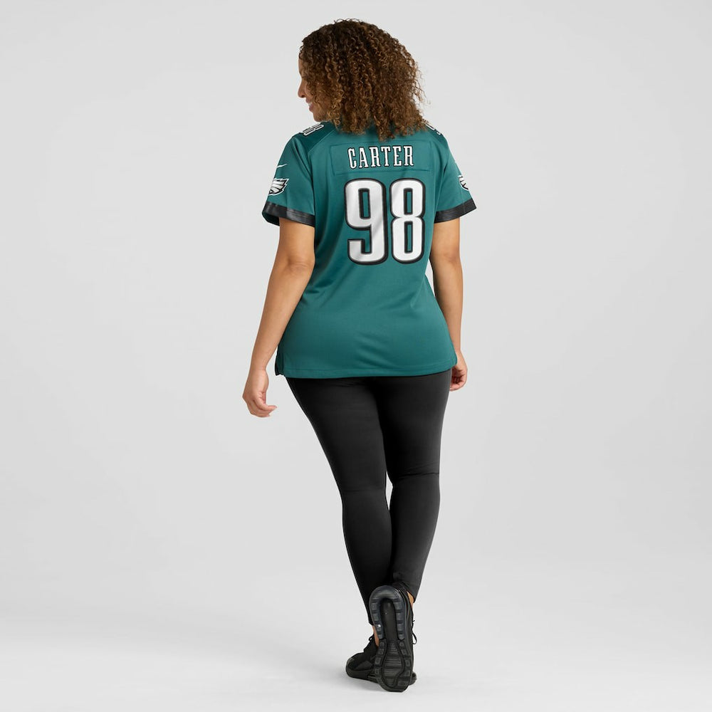 Jalen Carter Philadelphia Eagles Women's Team Game Jersey Midnight Green