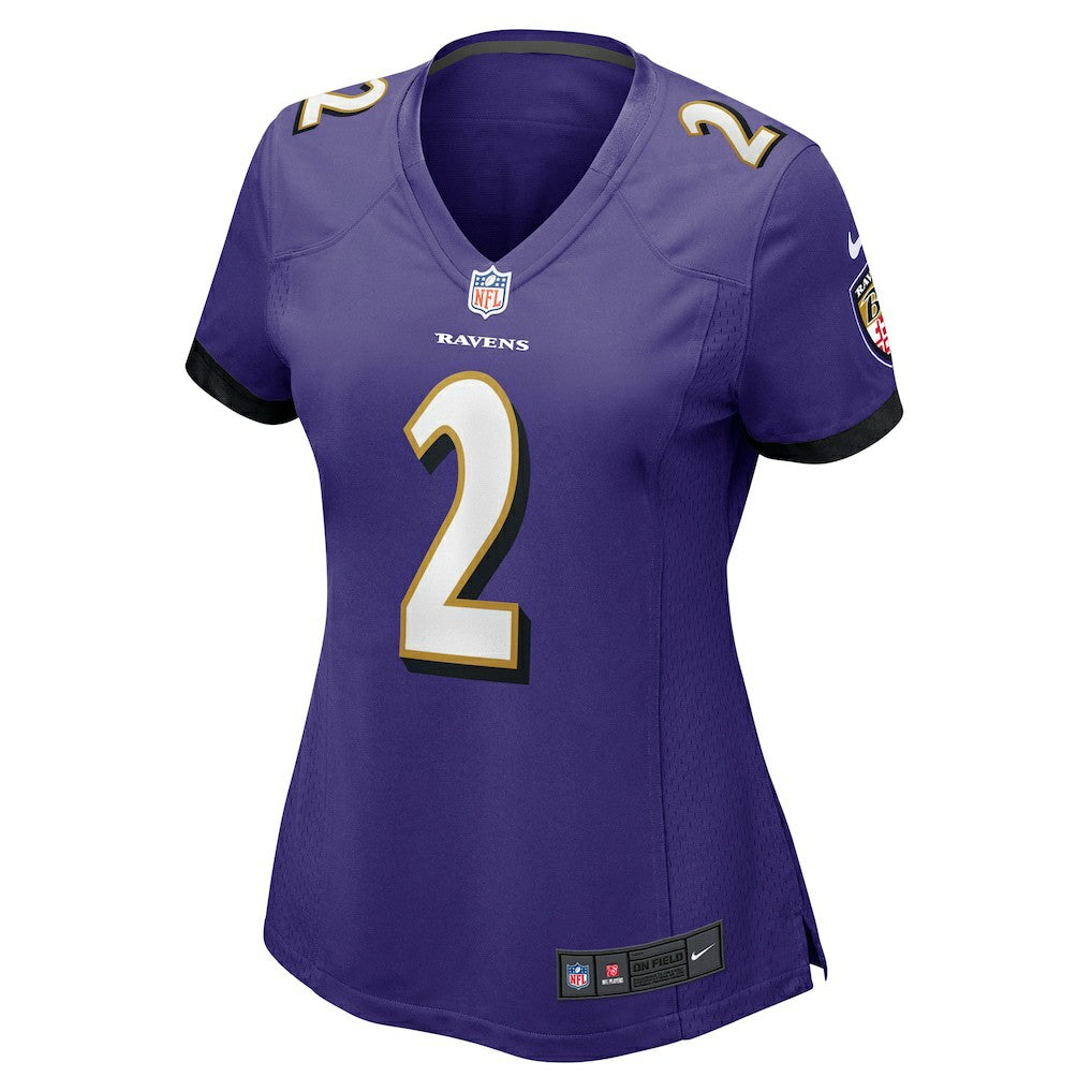 Nate Wiggins Baltimore Ravens Women's Game Jersey Purple