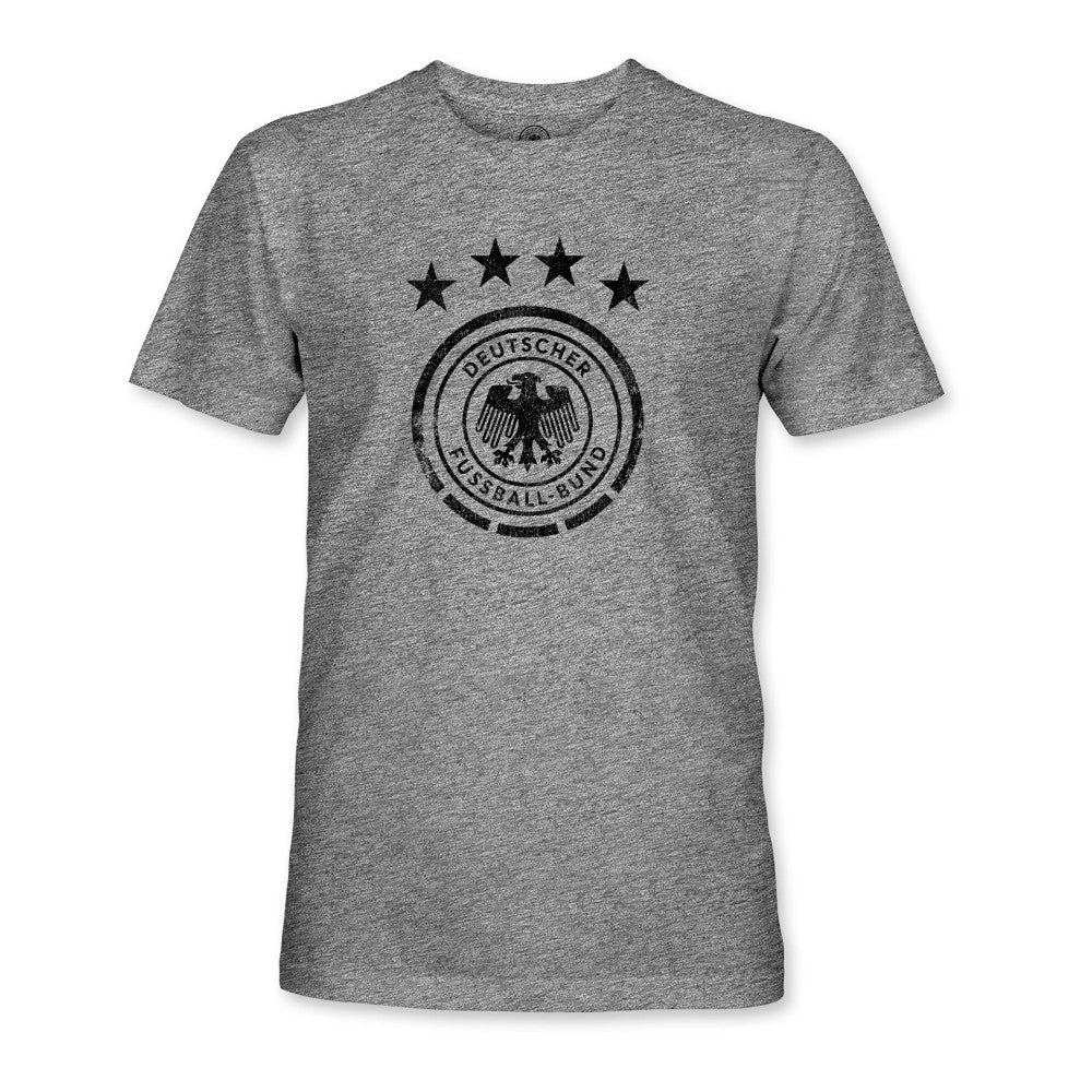 Germany National Team 1863FC Mono Badge Vintage Tri-Blend T-Shirt Heather Gray