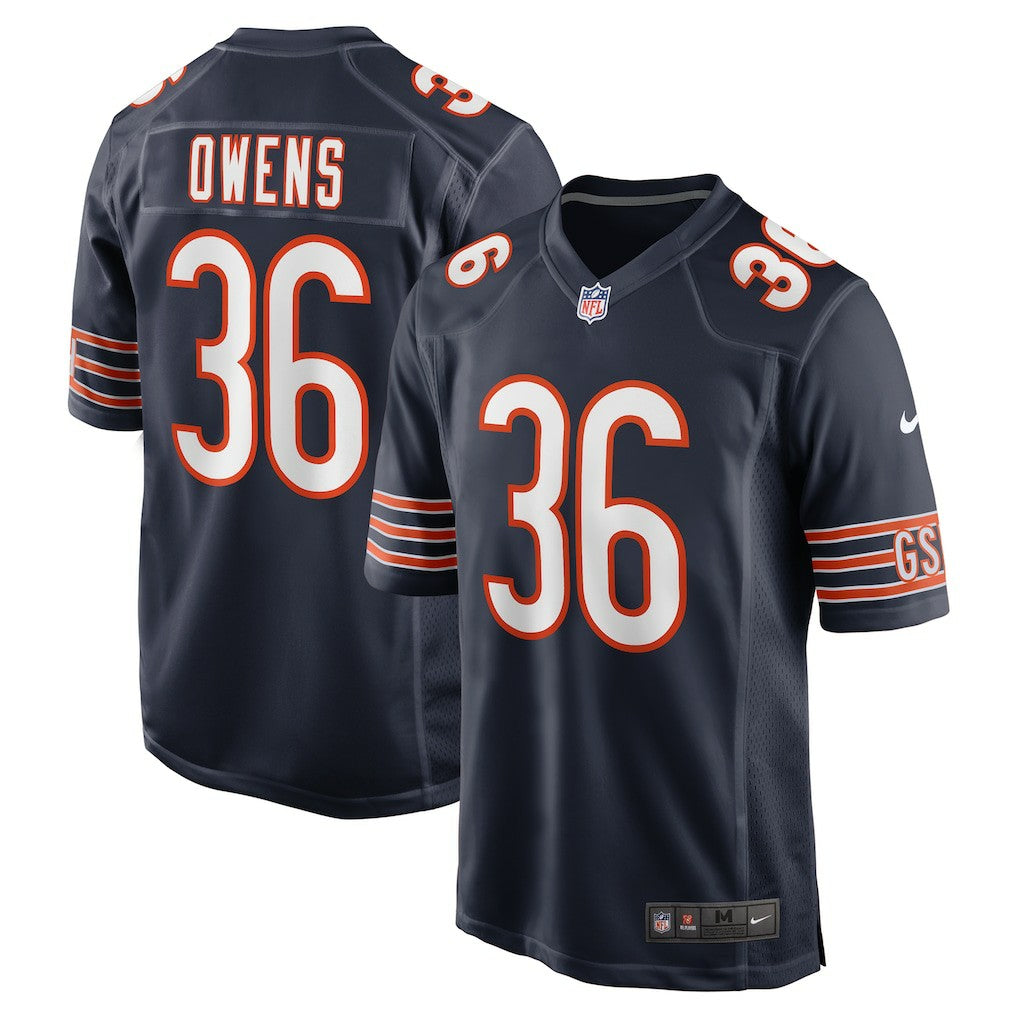 Jonathan Owens Chicago Bears Game Jersey Navy