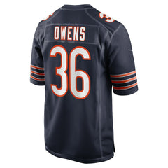 Jonathan Owens Chicago Bears Game Jersey Navy