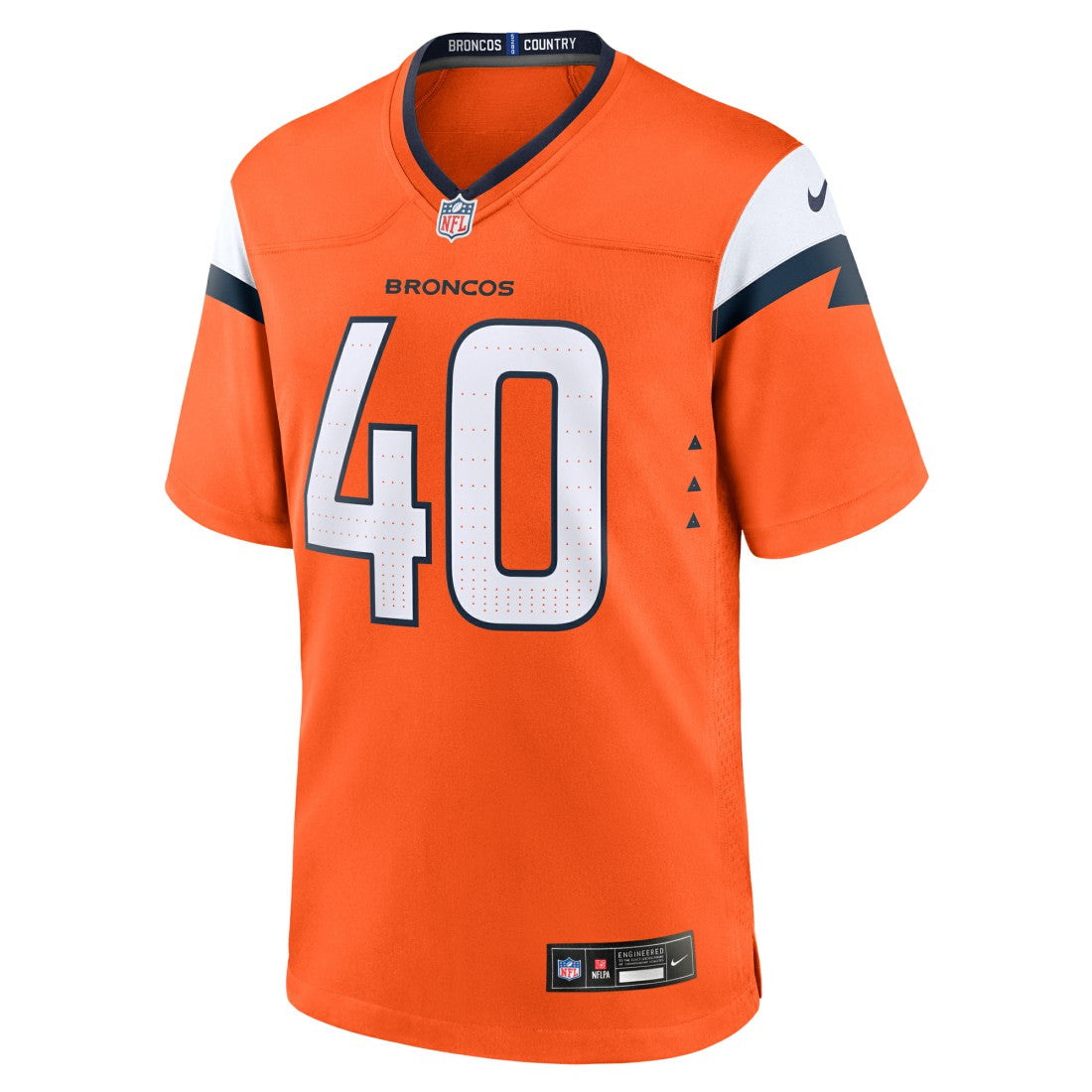 Justin Strnad Denver Broncos Team Game Jersey Orange