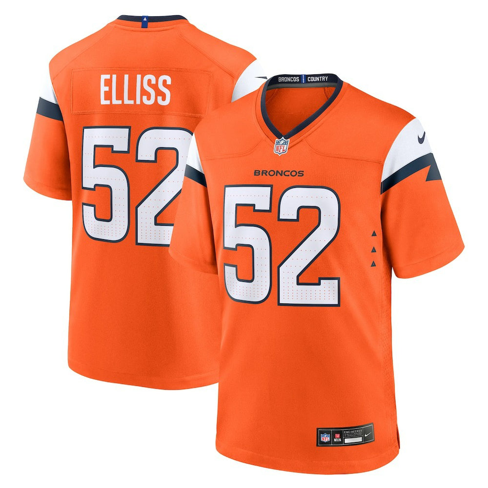 Jonah Elliss Denver Broncos Team Game Jersey Orange