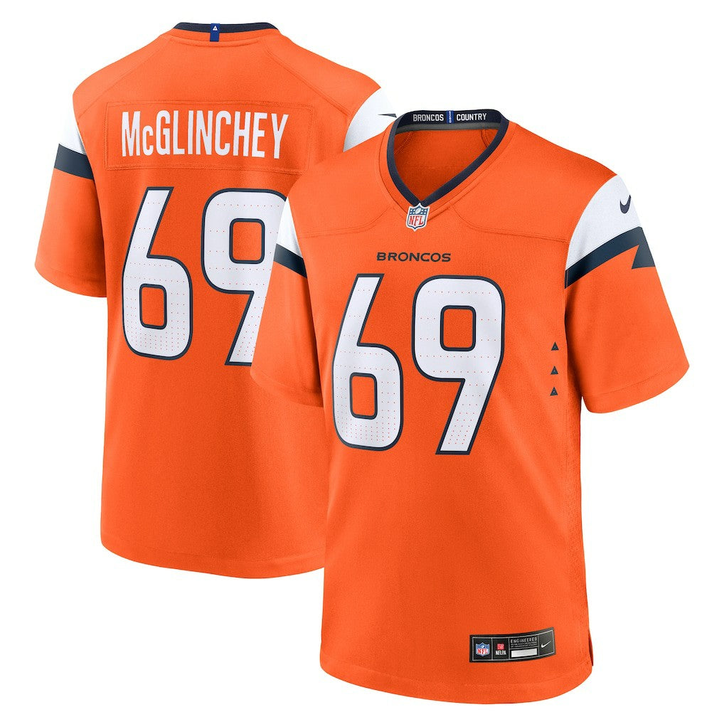 Mike McGlinchey Denver Broncos Team Game Jersey Orange