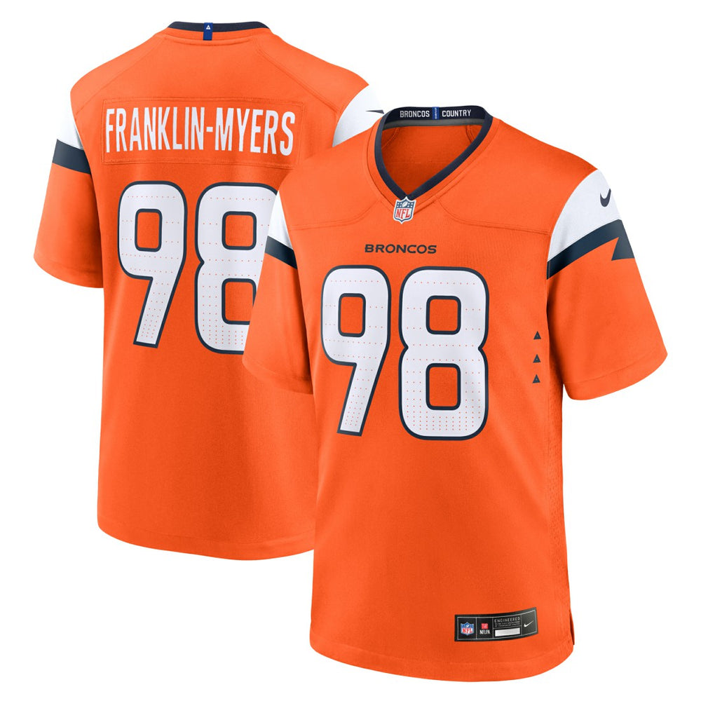 John Franklin-Myers Denver Broncos Team Game Jersey Orange