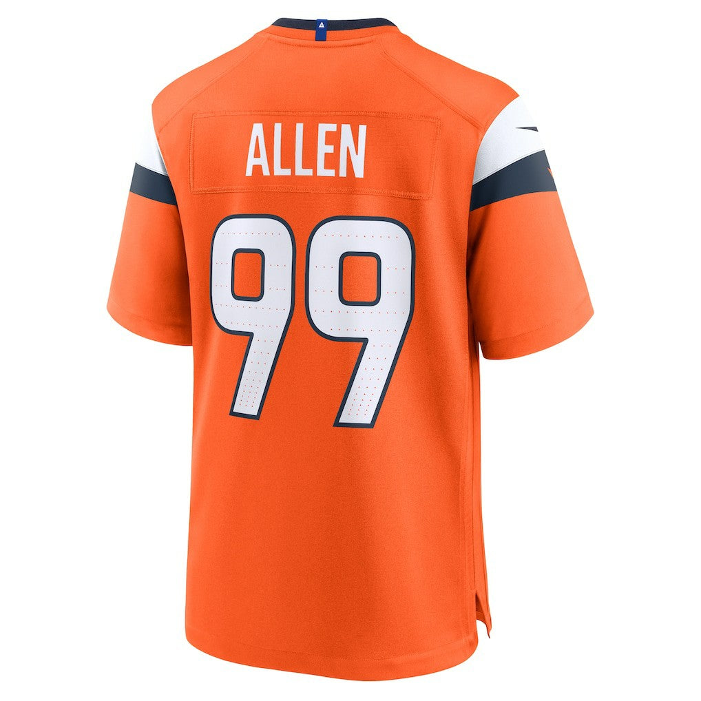Zach Allen Denver Broncos Team Game Jersey Orange