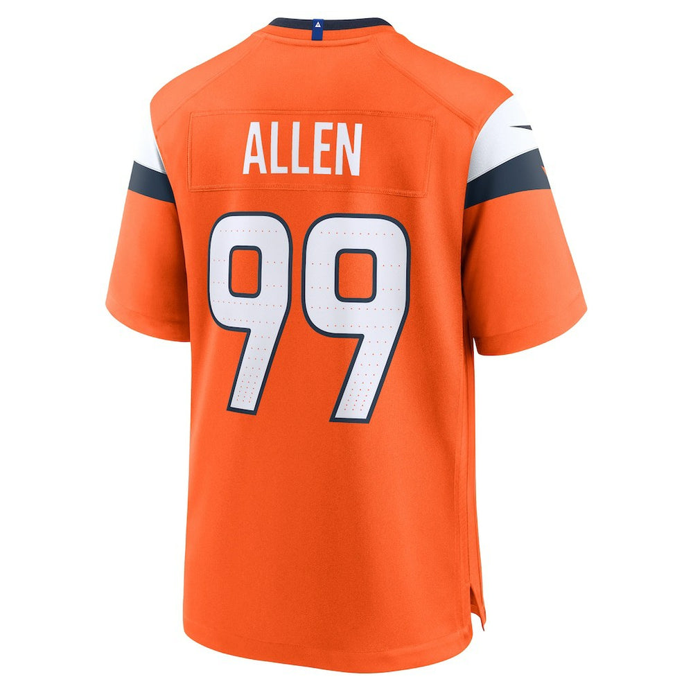 Zach Allen Denver Broncos Team Game Jersey Orange