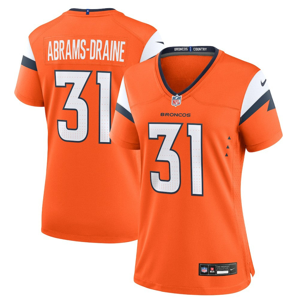Kris Abrams-Draine Denver Broncos Women's Team Game Jersey Orange