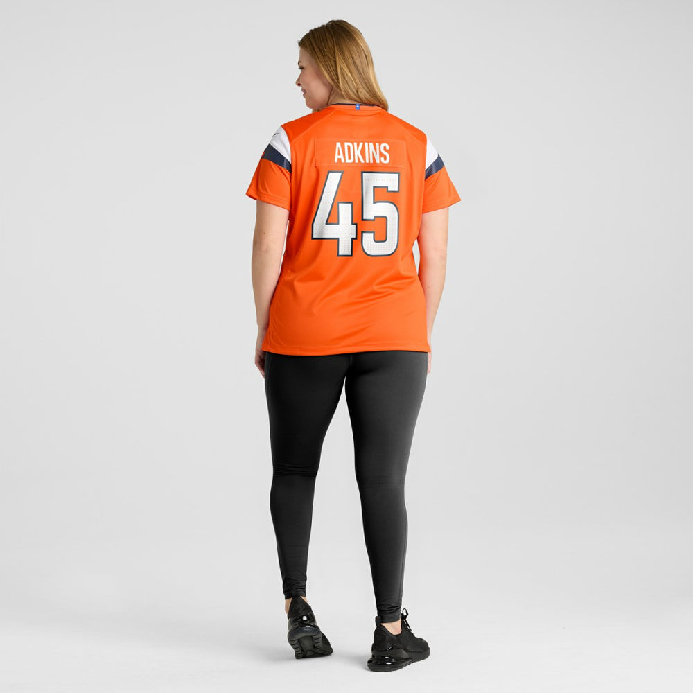 Nate Adkins Denver Broncos Women's Team Game Jersey Orange
