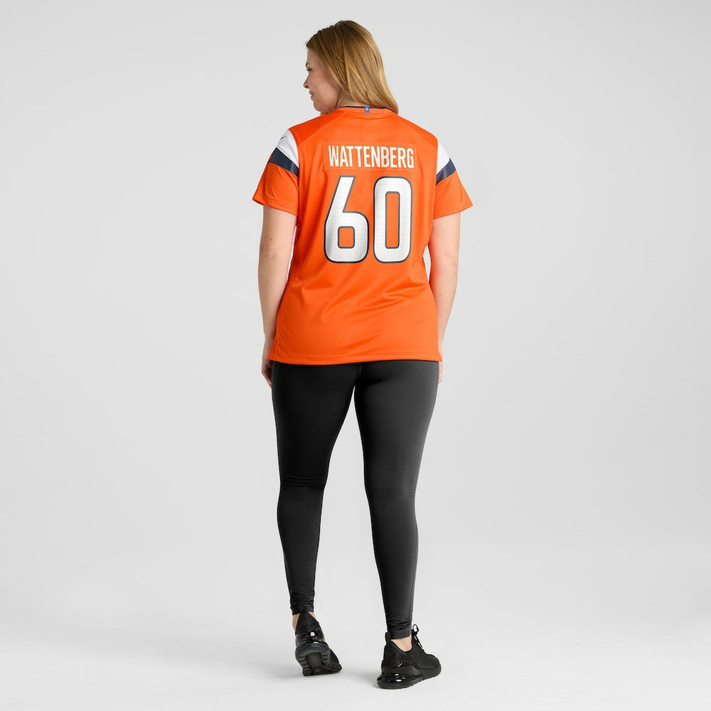 Luke Wattenberg Denver Broncos Women's Team Game Jersey Orange