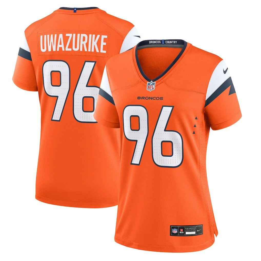 Eyioma Uwazurike Denver Broncos Women's Team Game Jersey Orange