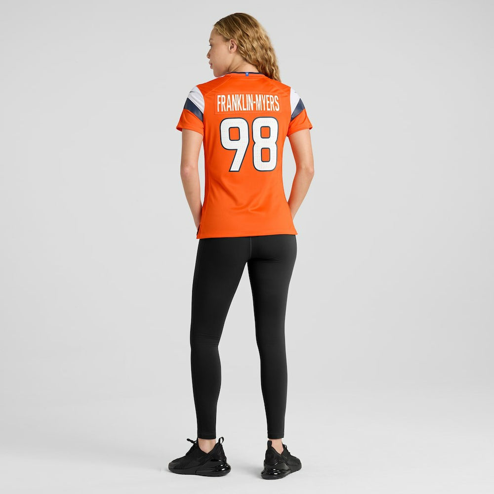 John Franklin-Myers Denver Broncos Women's Team Game Jersey Orange