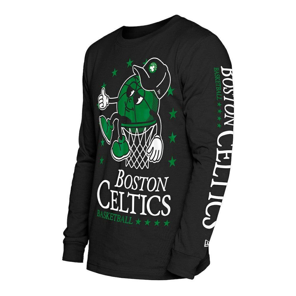 Boston Celtics Old School Sport Long Sleeve T-Shirt Black