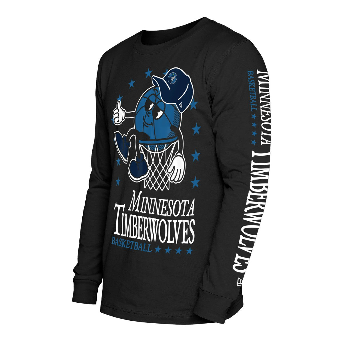 Minnesota Timberwolves Old School Sport Long Sleeve T-Shirt Black