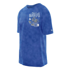 Dallas Mavericks Old School Sport Enzyme Wash Oversized T-Shirt Blue
