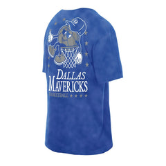 Dallas Mavericks Old School Sport Enzyme Wash Oversized T-Shirt Blue