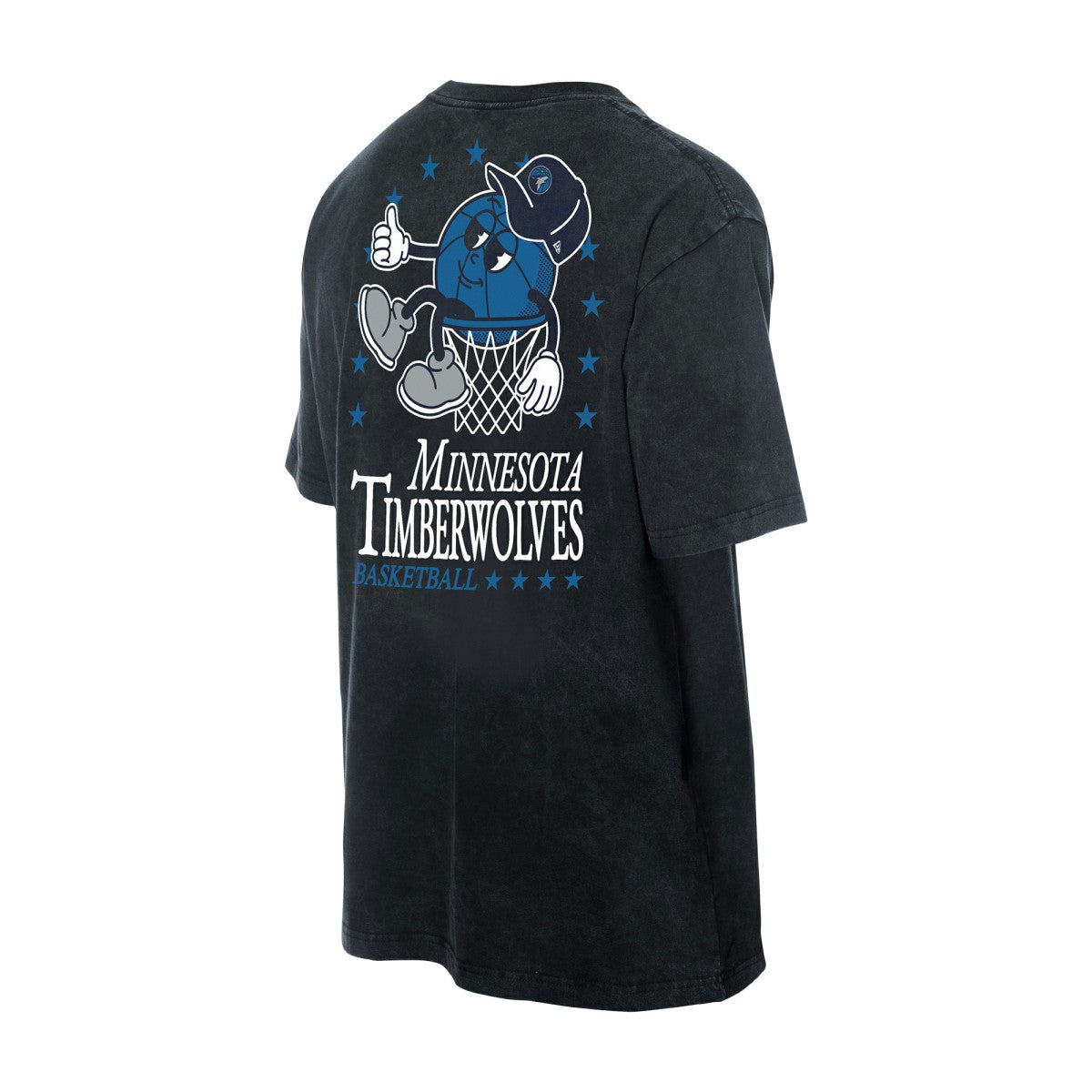 Minnesota Timberwolves Old School Sport Enzyme Wash Oversized T-Shirt Black